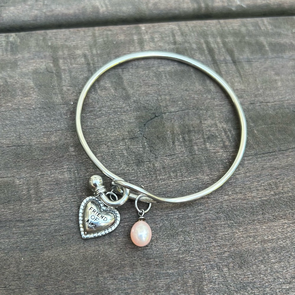 Alex Lemonade Stand Friend of Alex Heart Charm Honora Pearl Bracelet